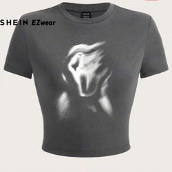 Ghost Face Graphic CROP TOP - XL