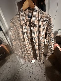 Mens Burberry checked Cotton Shirt Large