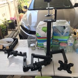 Vivo Triple Monitor Desk Table Mount Clamp Grommet 