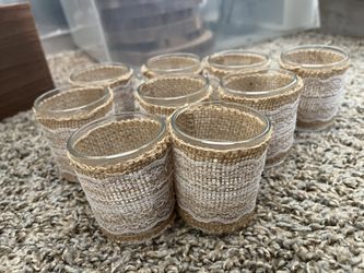 Rustic Candle Wedding Centerpieces