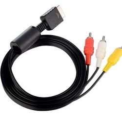 PS2 PS3 AV Cable, AV to RCA Cord for Playstation 2 3 /PS2/PSX/PS3 Slim (6FT)