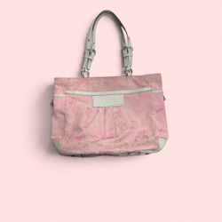 Coach Horse and Carriage canvas and leather tote bag