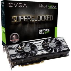 EVGA GeForce GTX 1070 SC GAMING Black Edition Graphics Card