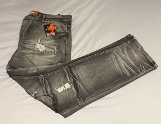 Grey straight fit jeans - 38