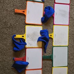 Handheld Whiteboards With Towel Erasers