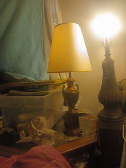 Vintage Brass Urn Table Lamp with Shade