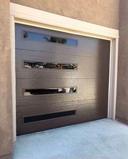 Modern Garage Door with Glass Panels