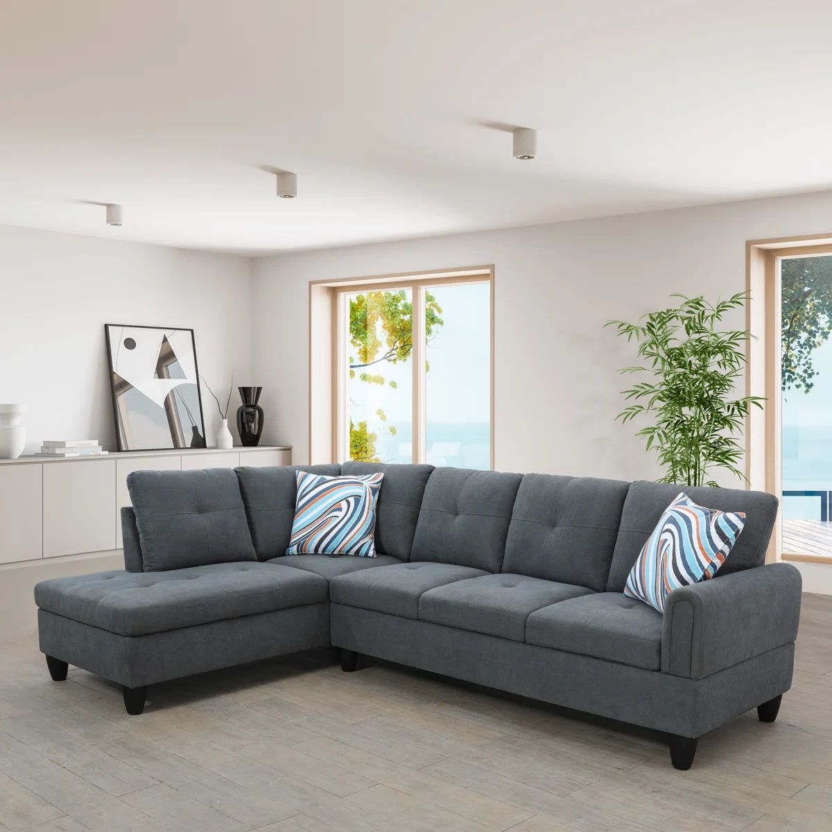 2 Piece Sectional Sofa Set