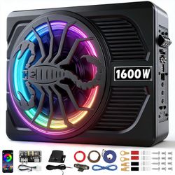 🔊 Brand New 1600W Slim Under Seat Car Subwoofer