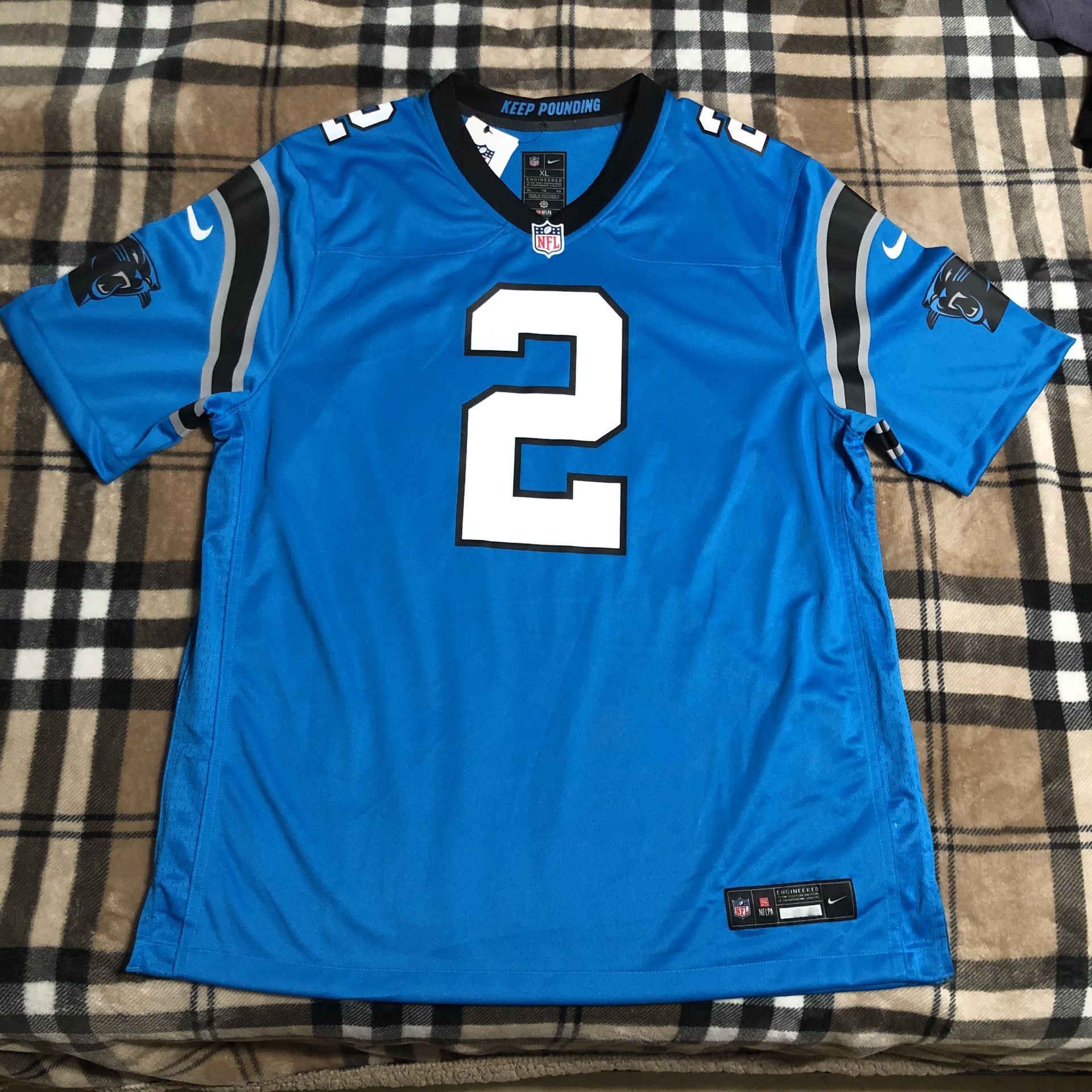 Nike Men's Carolina Panthers D.J. Moore Nike Blue Jersey - XL