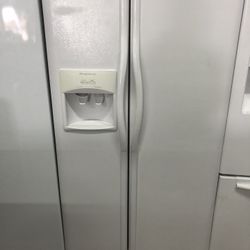 White Side By Side Refrigerator 