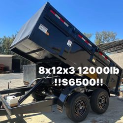 Dump Trailer 8x12x3,12000lb $6500 Cash /card