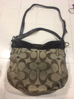 Large Signature Hobo Shoulder/Cross Body Choc Brown Bag