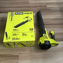 RYOBI ONE+ 18V 100 MPH 350 CFM Cordless Battery Variable-Speed Jet Fan Leaf Blower (Tool Only)