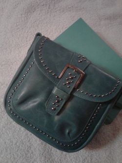 Genuine leather cross body bag