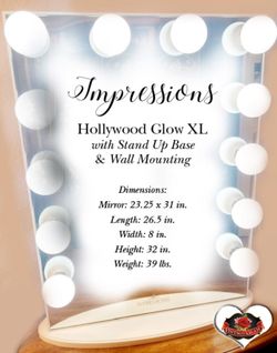 Light Up Mirror Impressions Hollywood Glow XL
