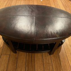 Leather Ottoman