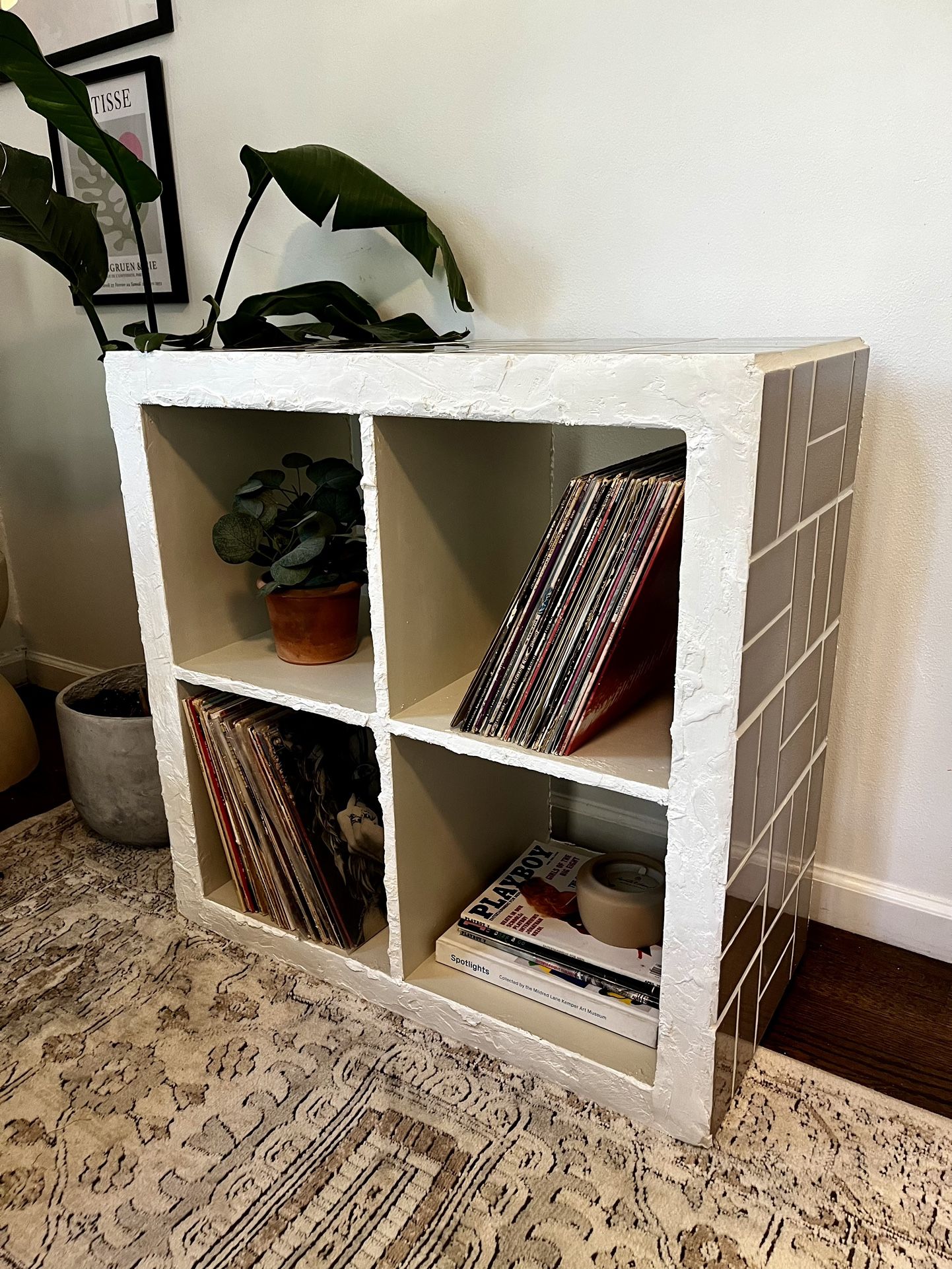 Hand Tiled Record Stand