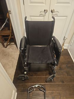 Transport chair with wheels
