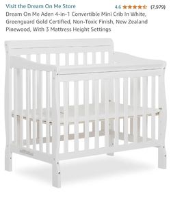 Mini Crib + Mattress + 2 Mattress Covers