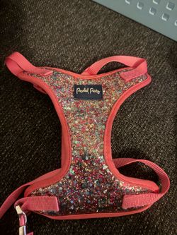 Packed Party Glitter Pet Harness Pink Small Dog/Cat