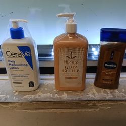 Assortment Of Moisturizing Lotions Cetaphil /Vaseline/ Hempz