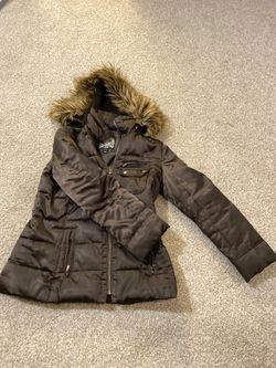Large Brown Jacket - fur hood