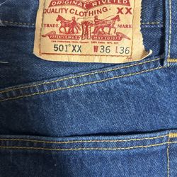 Levi 501 XX Blue Jeans 36 X 36 