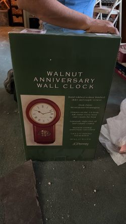 walnut arniversary wall clock