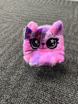 Claire's Doll Armchair Pink/Purple Plush Cat Metal/Fabric Frame
