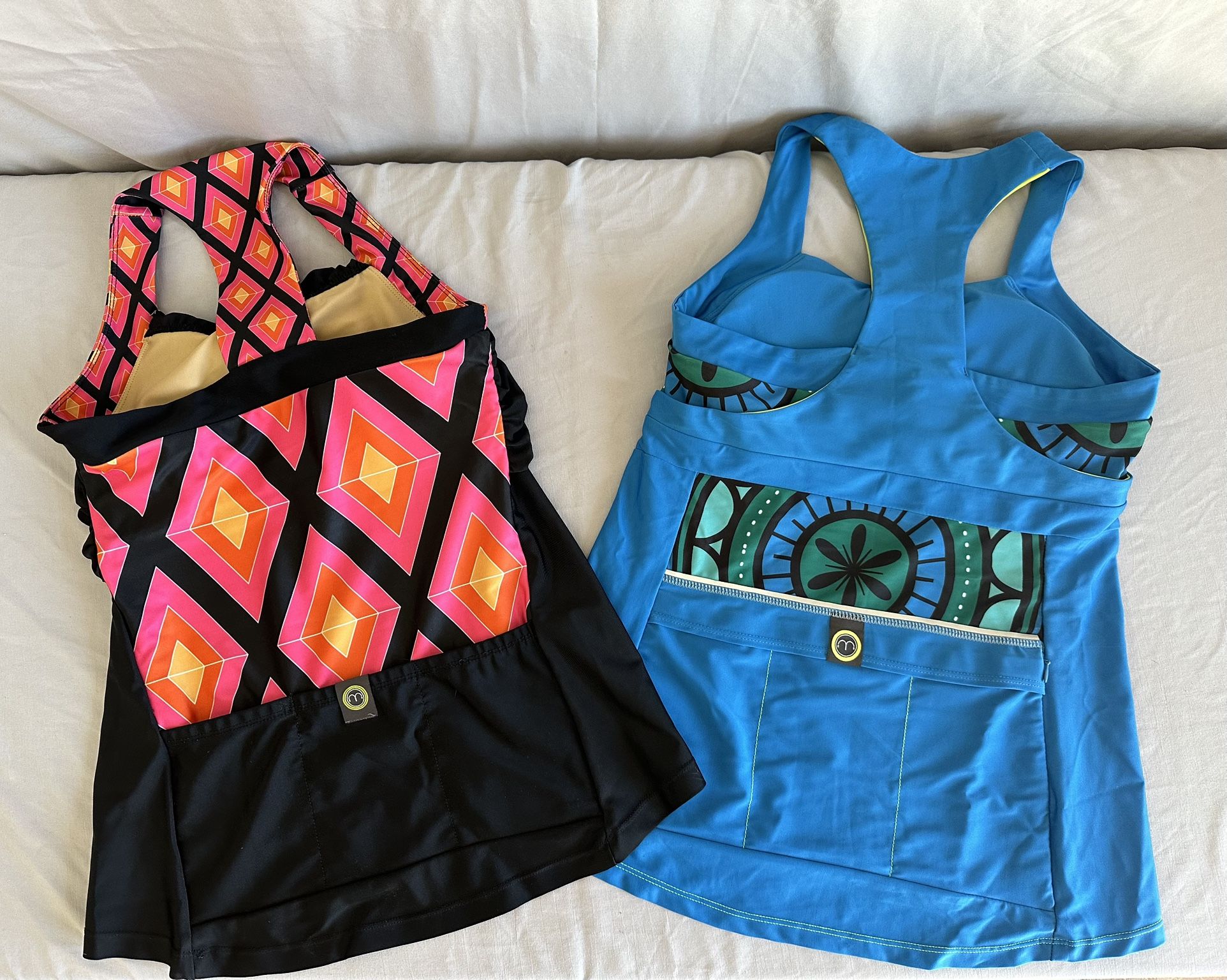 Pack of 2 Moxie Womens Cycling Jersey Tanks - Size Medium