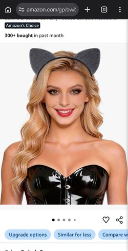 Grey cat ears costume