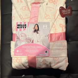 Hello Kitty Hooded Bath Robe- One Size Fits Most