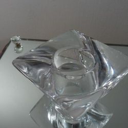 ORREFORS CRYSTAL VOTIVE CANDLE HOLDER 4"×4"×2" - M08