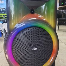 1500w 15" Super Led Bluetooth Rechargable Speaker With 2 Wireless Mics And Remote Control Pickup Only 