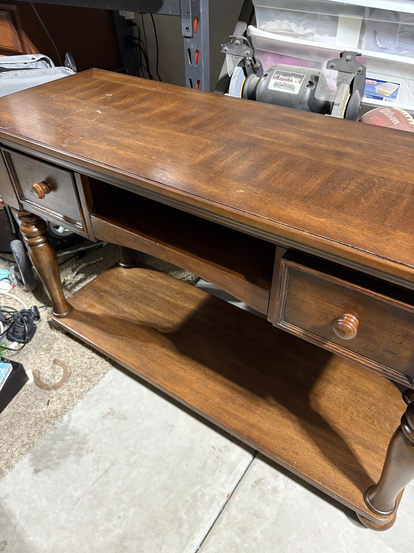 Solid wood Console Table * Needs Refinishing