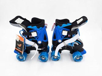 Kids Quad Roller Skates Blue and Black