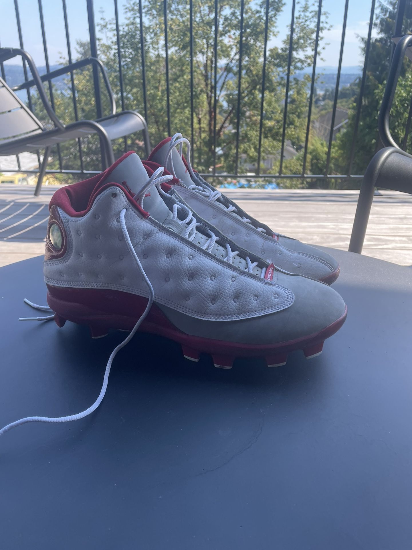 Jordan 13 Cherry Red Cleats
