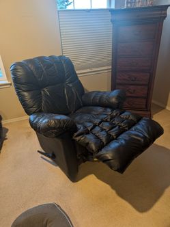 Real leather recliner