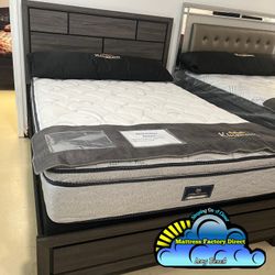 Queen Serta Mattress And Boxspring Bed Set New Cama 