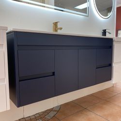 SALE ~ Modern Floating Bathroom Vanity - 60 inches