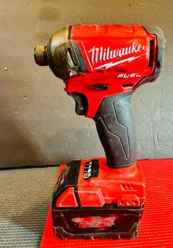 M18 Brushless FUEL IMPACT DRIVER, 5.0 AH Battery NO CHARGER, Works Great