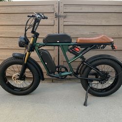 750 Watt Dual Battery Short Seat Electric E-bike, 34mph, Full Suspension 
