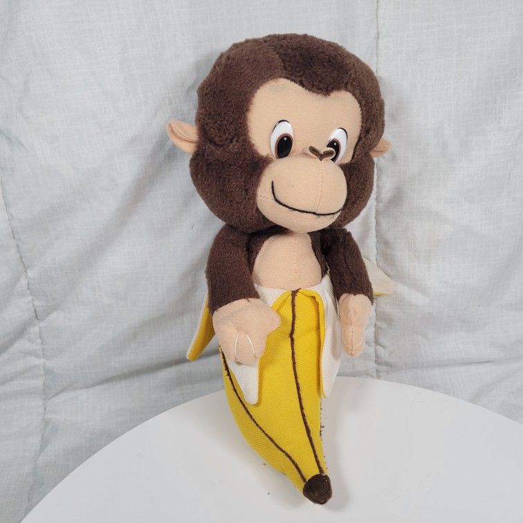 Monkey in a Banana Peel 12" Plush toy Brown