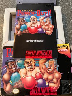 Super Punch-Out!! SNES with Box and Manual