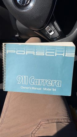 Vintage 1984 Porsche 911 Carrera Owner’s Manual – Original Factory Manual