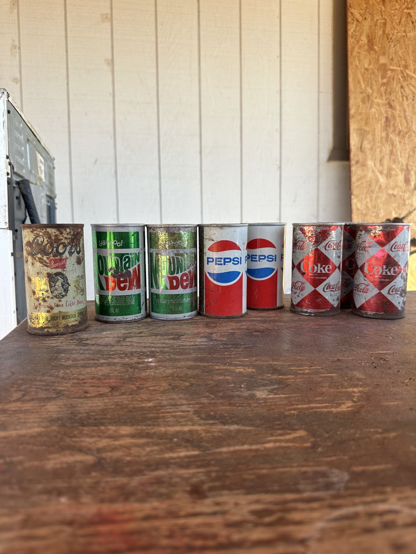 Vintage 70s Soda Cans Lot