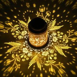 Yescom Outdoor Solar Lanterns Waterproof 2ct/pk (Design Opt: Mushroom/ Hummingbird)