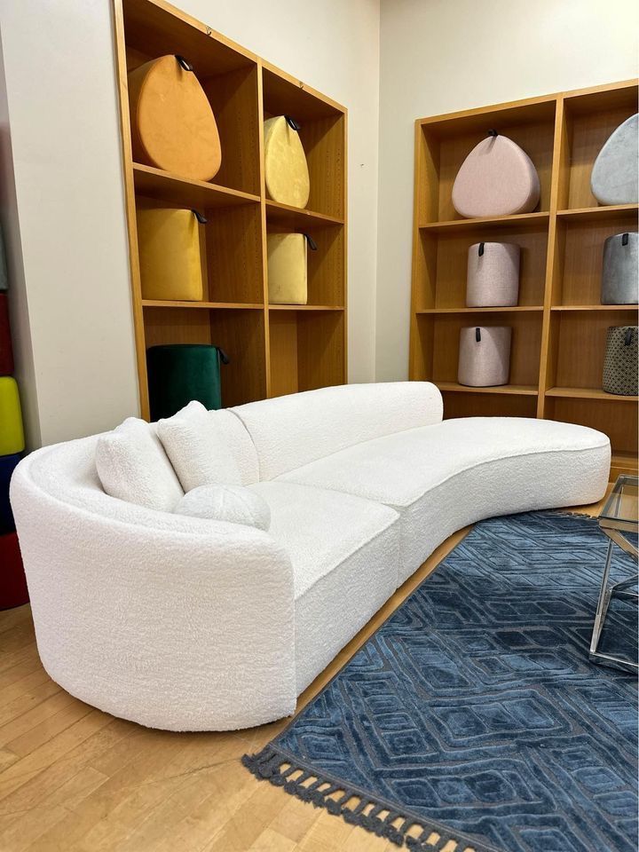White Modern Sectional In Stock