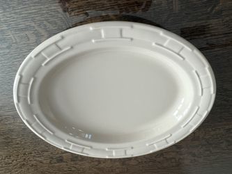 Longaberger Pottery Ivory Large Platter
